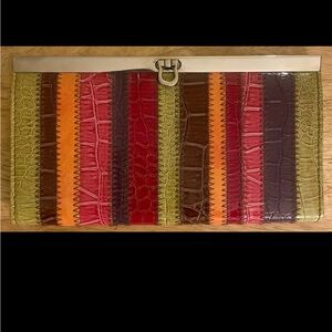 Mundi Vibrant Striped Clutch